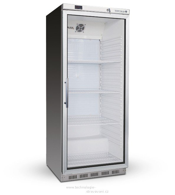 Nerezová chladicí skříň s prosklenými dveřmi Tefcold UR 400 GS